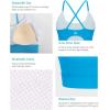 imageSports Bras for WomenPadded Sports Bra Tank Top Sexy Crisscross Back High Impact Longline Workout Yoga Bra4bright Blue
