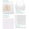 imageSports Bras for WomenPadded Sports Bra Tank Top Sexy Crisscross Back High Impact Longline Workout Yoga Bra4white