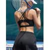 imageSports Bras for WomenPadded Sports Bra Tank Top Sexy Crisscross Back High Impact Longline Workout Yoga BraBlack