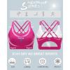 imageSports Bras for WomenPadded Sports Bra Tank Top Sexy Crisscross Back High Impact Longline Workout Yoga BraBright Pink