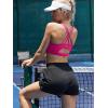 imageSports Bras for WomenPadded Sports Bra Tank Top Sexy Crisscross Back High Impact Longline Workout Yoga BraBright Pink