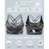 imageSports Bras for WomenPadded Sports Bra Tank Top Sexy Crisscross Back High Impact Longline Workout Yoga BraCamouflage Black
