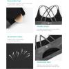 imageSports Bras for WomenPadded Sports Bra Tank Top Sexy Crisscross Back High Impact Longline Workout Yoga BraCamouflage Black