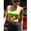 imageSports Bras for WomenPadded Sports Bra Tank Top Sexy Crisscross Back High Impact Longline Workout Yoga BraElectric Lemon