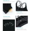 imageSports Bras for WomenPadded Sports Bra Tank Top Sexy Crisscross Back High Impact Longline Workout Yoga BraLeopard Print