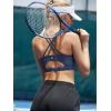 imageSports Bras for WomenPadded Sports Bra Tank Top Sexy Crisscross Back High Impact Longline Workout Yoga BraNavy Blue