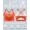imageSports Bras for WomenPadded Sports Bra Tank Top Sexy Crisscross Back High Impact Longline Workout Yoga BraVermillion Orange