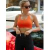 imageSports Bras for WomenPadded Sports Bra Tank Top Sexy Crisscross Back High Impact Longline Workout Yoga BraVermillion Orange