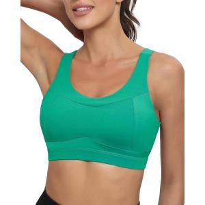 imageRUNNING GIRL High Impact Sports Bras for WomenRacerback Running Bra Workout Crop Tank Tops Longline Sports Bra Push upDbright Green