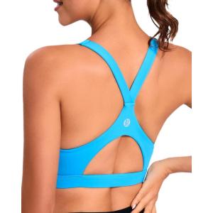imageRUNNING GIRL High Impact Sports Bras for WomenRacerback Running Bra Workout Crop Tank Tops Longline Sports Bra Push upYbright Blue
