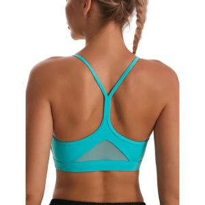 imageRUNNING GIRL YBack Sports Bras for Women Medium Impact Wirefree Padded Bra Workout Crop Top Longline Sports Bra Push upBright Green