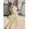 imageRUNNING GIRL Bodysuits for Women Ribbed Backless Shapewear Workout Ribbed Sexy Bodysuit Tummy ControlWhite