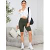 imageRUNNING GIRL High Waisted Shorts for Women with Pockets Workout Scrunch Butt Lifting Yoga Shorts Tummy ControlAsh Green