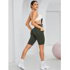 imageRUNNING GIRL High Waisted Shorts for Women with Pockets Workout Scrunch Butt Lifting Yoga Shorts Tummy ControlAsh Green