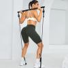 imageRUNNING GIRL High Waisted Shorts for Women with Pockets Workout Scrunch Butt Lifting Yoga Shorts Tummy ControlAsh Green