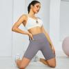 imageRUNNING GIRL High Waisted Shorts for Women with Pockets Workout Scrunch Butt Lifting Yoga Shorts Tummy ControlCoffee Brown