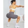 imageRUNNING GIRL High Waisted Shorts for Women with Pockets Workout Scrunch Butt Lifting Yoga Shorts Tummy ControlCoffee Brown