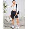 imageRUNNING GIRL High Waisted Shorts for Women with Pockets Workout Scrunch Butt Lifting Yoga Shorts Tummy ControlDeep Black