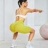 imageRUNNING GIRL High Waisted Shorts for Women with Pockets Workout Scrunch Butt Lifting Yoga Shorts Tummy ControlElectric Lemon