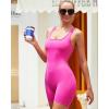 imageRUNNING GIRL Jumpsuits for Women Ribbed Backless Sexy One Piece Outfits Tummy Control Unitard Bodysuit Athletic Rompers2940hot Pink
