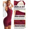imageRUNNING GIRL Jumpsuits for Women Ribbed Backless Sexy One Piece Outfits Tummy Control Unitard Bodysuit Athletic Rompers2940wine Red