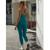 imageRUNNING GIRL Jumpsuits for WomenYoga Workout Ribbed Backless Sexy One Piece Outfits Tummy Control Unitard Bodysuit RompersAteal