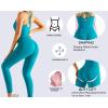 imageRUNNING GIRL Jumpsuits for WomenYoga Workout Ribbed Backless Sexy One Piece Outfits Tummy Control Unitard Bodysuit RompersAteal