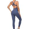 imageRUNNING GIRL One Piece Jumpsuit Yoga Bodycon Ribbed Jumpsuit with Tummy Control Bodysuits for Women Full Length2986dark Grey