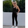 imageRUNNING GIRL One Piece Jumpsuit Yoga Bodycon Ribbed Jumpsuit with Tummy Control Bodysuits for Women Full LengthBlack