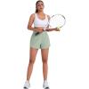imageRUNNING GIRL Running Shorts for Women Quick Dry Athletic Shorts High Waisted Gym Shorts Elastic Workout Shorts Zipper Pockets