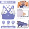 imageRUNNING GIRL Sports Bra for Women Sexy Crisscross Back Medium Support Padded Strappy Yoga Bra with Removable CupsAblue