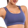 imageRUNNING GIRL Sports Bra for Women Sexy Crisscross Back Medium Support Padded Strappy Yoga Bra with Removable CupsAblue