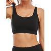 imageRUNNING GIRL Sports Bra for Women Sexy Crisscross Back Medium Support Padded Strappy Yoga Bra with Removable CupsBblack