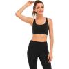 imageRUNNING GIRL Sports Bra for Women Sexy Crisscross Back Medium Support Padded Strappy Yoga Bra with Removable CupsBblack