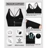 imageRUNNING GIRL Sports Bra for Women Sexy Crisscross Back Medium Support Padded Strappy Yoga Bra with Removable CupsBblack