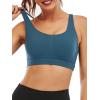 imageRUNNING GIRL Sports Bra for Women Sexy Crisscross Back Medium Support Padded Strappy Yoga Bra with Removable CupsBblue