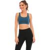 imageRUNNING GIRL Sports Bra for Women Sexy Crisscross Back Medium Support Padded Strappy Yoga Bra with Removable CupsBblue