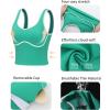 imageRUNNING GIRL Sports Bras for WomenLongline Workout Crop Tank Tops Padded with Built in Shelf Padded Sports BraBright Green
