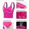 imageRUNNING GIRL Sports Bras for WomenLongline Workout Crop Tank Tops Padded with Built in Shelf Padded Sports BraHot Pink