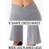 imageRUNNING GIRL Women High Waisted Flared Leggings Tummy Control Yoga Pants Workout Leggings for WomenSilver Grey