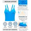 imageRUNNING GIRL Workout Tank Tops with Built in Bras for WomenWork Top for WomenSports Bras for Women Padded Yoga Bra1blue