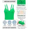 imageRUNNING GIRL Workout Tank Tops with Built in Bras for WomenWork Top for WomenSports Bras for Women Padded Yoga Bra1green