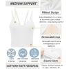 imageRUNNING GIRL Workout Tank Tops with Built in Bras for WomenWork Top for WomenSports Bras for Women Padded Yoga Bra1white