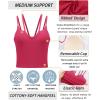 imageRUNNING GIRL Workout Tank Tops with Built in Bras for WomenWork Top for WomenSports Bras for Women Padded Yoga Bra1wine Red