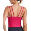 imageRUNNING GIRL Workout Tank Tops with Built in Bras for WomenWork Top for WomenSports Bras for Women Padded Yoga Bra1wine Red