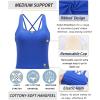 imageRUNNING GIRL Workout Tank Tops with Built in Bras for WomenWork Top for WomenSports Bras for Women Padded Yoga BraBlue