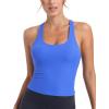 imageRUNNING GIRL Workout Tank Tops with Built in Bras for WomenWork Top for WomenSports Bras for Women Padded Yoga BraBlue
