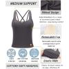 imageRUNNING GIRL Workout Tank Tops with Built in Bras for WomenWork Top for WomenSports Bras for Women Padded Yoga BraGrey