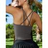 imageRUNNING GIRL Workout Tank Tops with Built in Bras for WomenWork Top for WomenSports Bras for Women Padded Yoga BraGrey