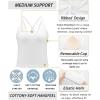 imageRUNNING GIRL Workout Tank Tops with Built in Bras for WomenWork Top for WomenSports Bras for Women Padded Yoga BraWhite